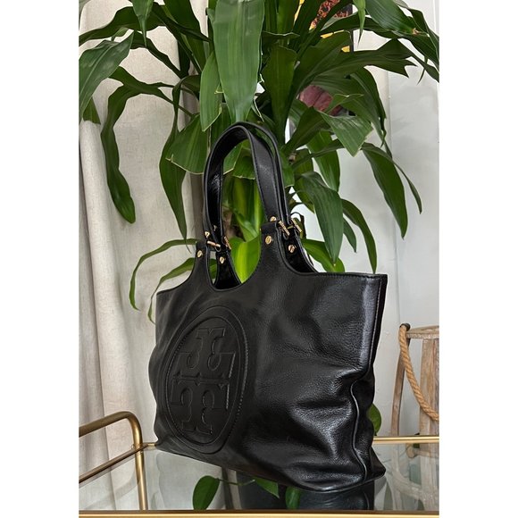 ♦️♦️  TORY BURCH AUTHENTIC BLACK BOMBE ELLA SATCHEL ♦️♦️ - Picture 3 of 16